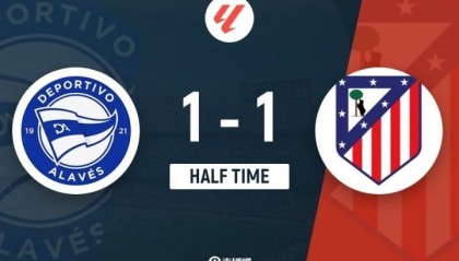 世界杯赛程-半场-马竞暂1-1阿拉维斯 小西蒙尼赛季首球索尔洛特送点